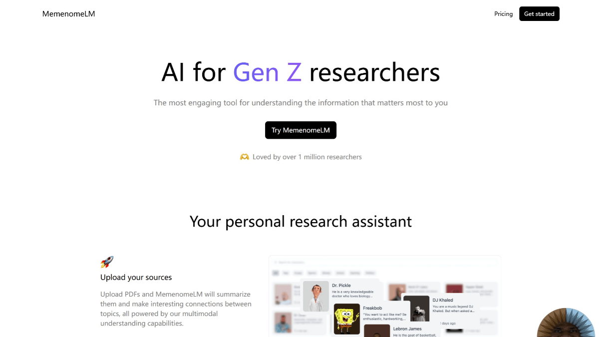 MemenomeLM screenshot