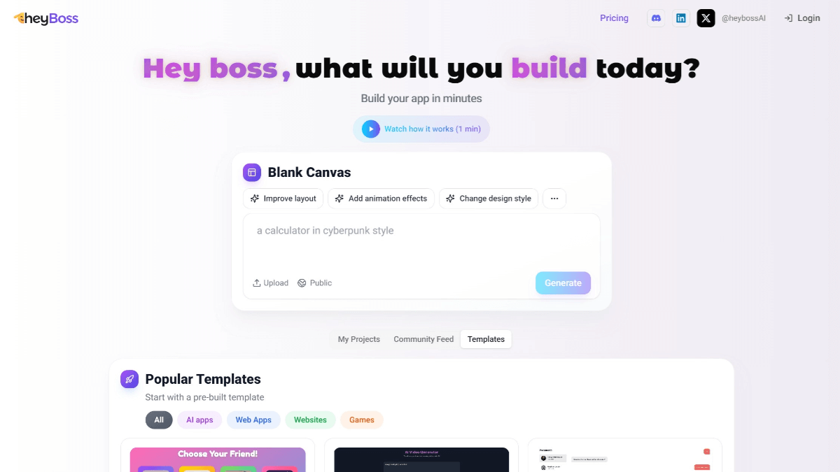 Heyboss screenshot